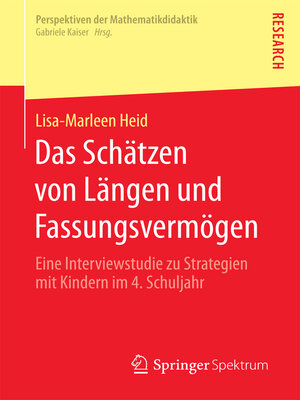 cover image of Das Schätzen von Längen und Fassungsvermögen